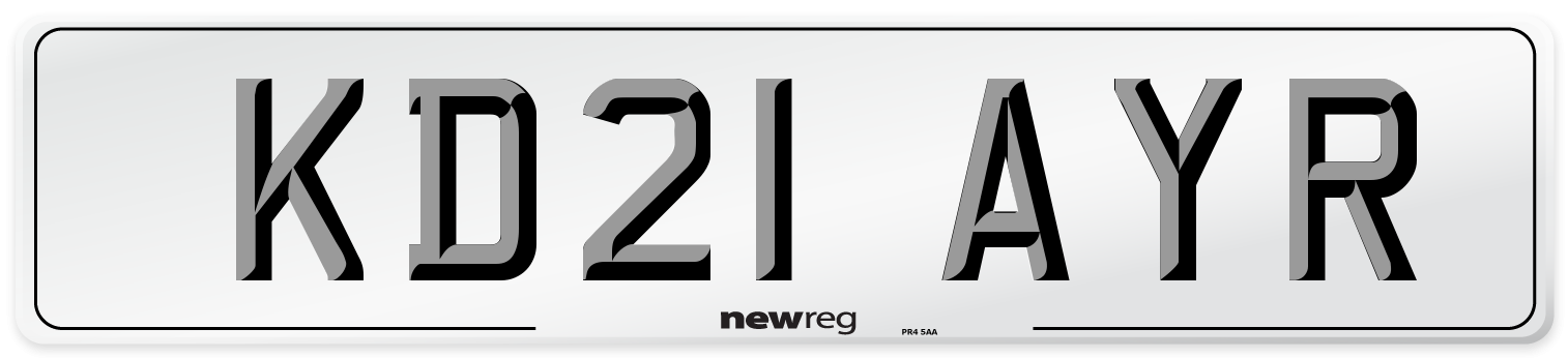 KD21 AYR Number Plate from New Reg